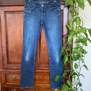 Citizens of Humanity Anthropologie Ava low rise straight leg distressed 27